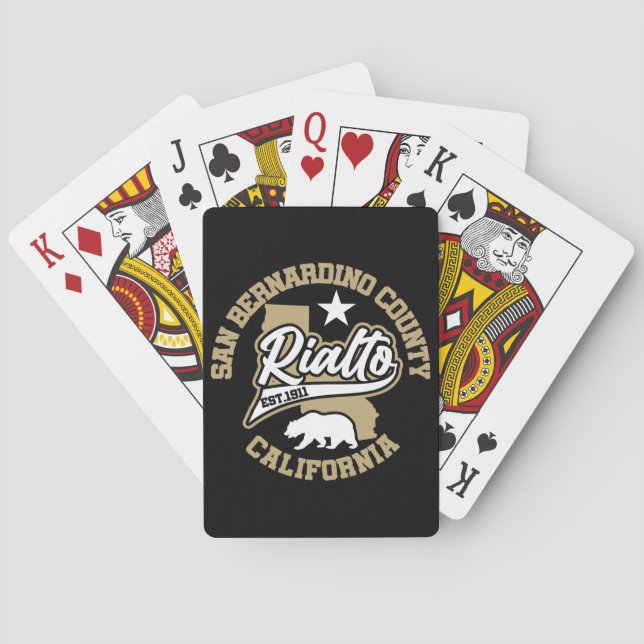 Rialto,California Playing Cards (Back)