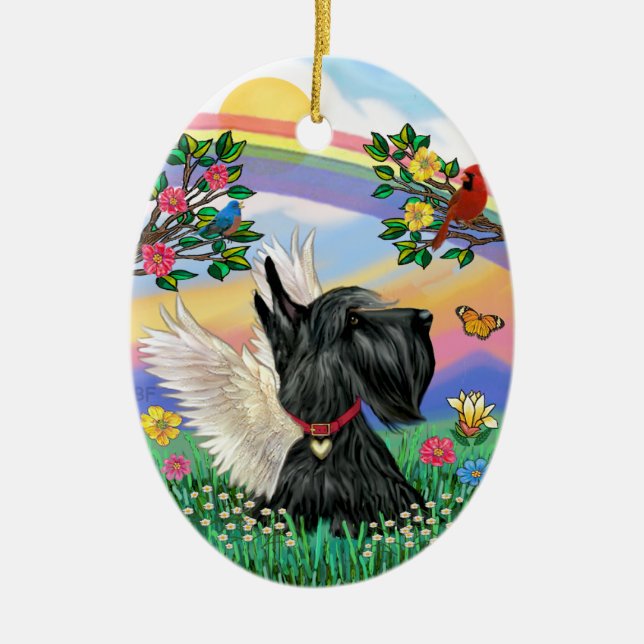 Rianbow Life - Scottish Terrier Ceramic Tree Decoration (Front)
