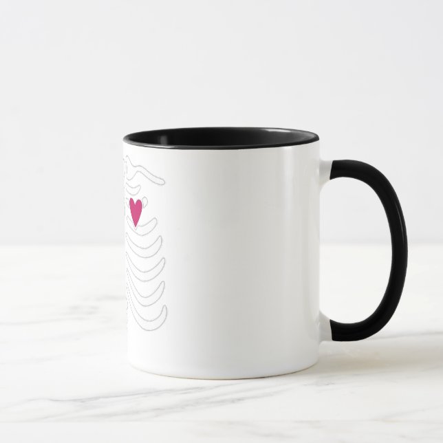 Rib Cage and Heart Mug (Right)
