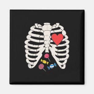Rib Cage Candy Heart Funny Xray Halloween Kids Boy Magnet