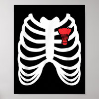 Rib Cage Funny Badminton Player T Shirt Gift 