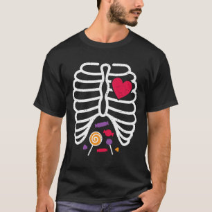Rib Cage Funny Halloween Boys Girls T-Shirt
