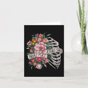 Rib Cage Inhale Peace Exhale Chaos Mental Health  Card