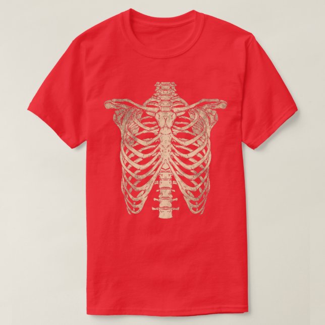 Rib Cage Skeleton T-Shirt (Design Front)