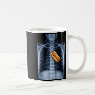 Rib Cage X Ray Hot Dog Heart Funny Food Anatomy Coffee Mug