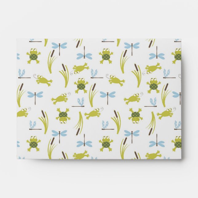 Ribbit Frog and Dragonfly Envelope (Front)