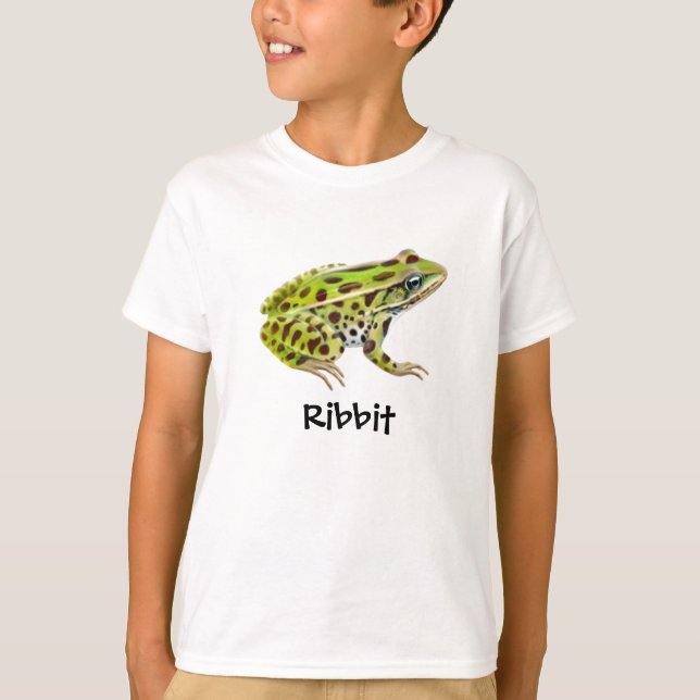 Ribbit Frog Kids T-Shirt (Front)