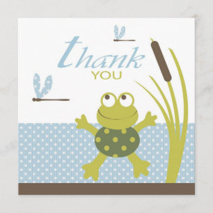 Ribbit Swimming Frog Thank You Card