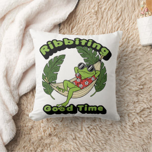 Ribbiting Good Time Cushion