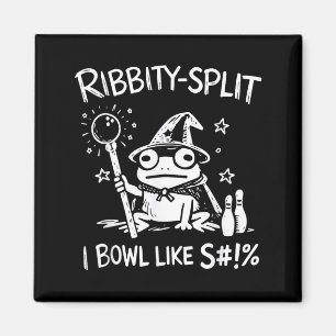 Ribbity Split I Bowl Like S Sarcastic Wizard Frog Magnet