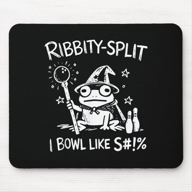 Ribbity Split I Bowl Like S Sarcastic Wizard Frog Mouse Pad (Front)