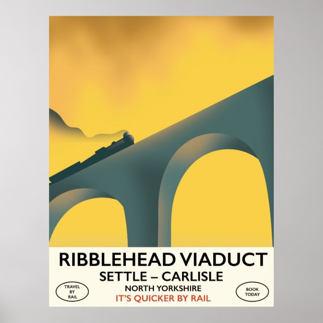 Ribblehead Viaduct Yorkshire locomotive Poster (Front)