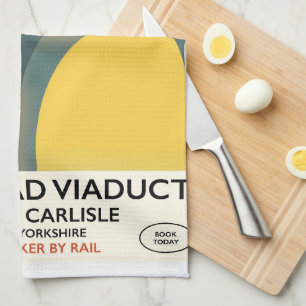 Ribblehead Viaduct Yorkshire locomotive Tea Towel