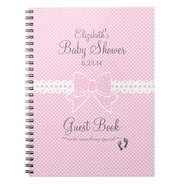Ribbon and Bow-Baby Shower Guest Book (Front)