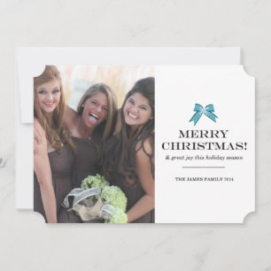 ribbon and christmas holiday card