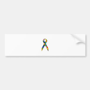 Ribbon Autism Awareness Bumper Sticker