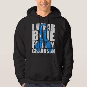 Ribbon Autism I Wear Blue For My Grandson Autism A Hoodie