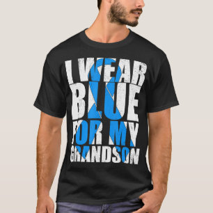 Ribbon Autism I Wear Blue For My Grandson Autism A T-Shirt