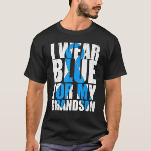 Ribbon Autism I Wear Blue For My Grandson Autism A T-Shirt
