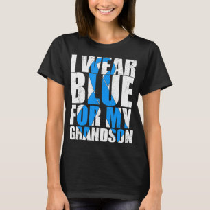 Ribbon Autism I Wear Blue For My Grandson Autism A T-Shirt