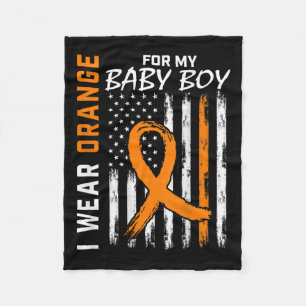 Ribbon Baby Boy Leukaemia Awareness Month Warrior  Fleece Blanket