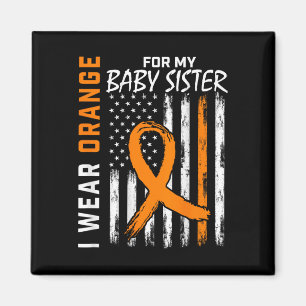 Ribbon Baby Sister Leukaemia Awareness Magnet