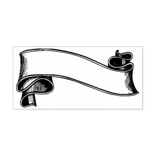 Ribbon / Banner / Label Rubber Stamp