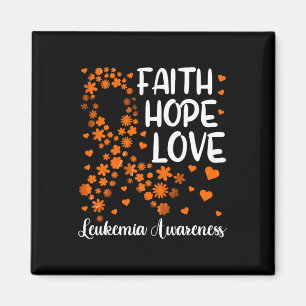 Ribbon Blood Cancer  Faith Hope Love Leukaemia Awa Magnet