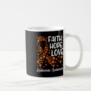 Ribbon Blood Cancer Faith Hope Love Leukaemia Awar Coffee Mug