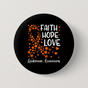 Ribbon Blood Cancer  Faith Hope Love Leukemia Awar 6 Cm Round Badge