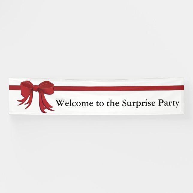 Ribbon Border red + your backgr. & ideas Banner (Horizontal)