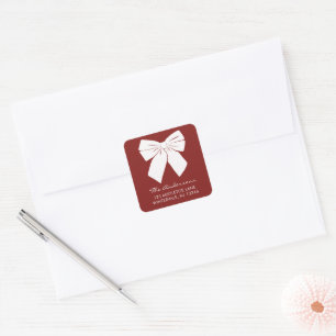 Ribbon Bow Envelope Seal Return Address