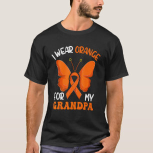 Ribbon Butterfly Leukemia I Wear Orange For My Gra T-Shirt
