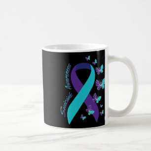 Ribbon Butterfly Suicide Awareness Mental Health Coffee Mug