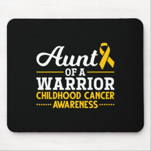 Ribbon Cancer Fighter Aunt Childhood Cancer Awaren Mouse Pad