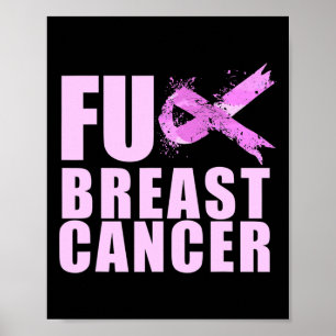 Ribbon Cancer For Breast Cancer Awareness  Poster