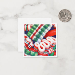 RIBBON CANDY 2.5" Square Flat Card