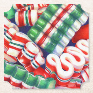 RIBBON CANDY Ticket Paper Coasters