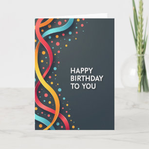Ribbon Confetti Birthday Card