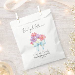 Ribbon Cosmos Seeds Baby Shower Favor Bag