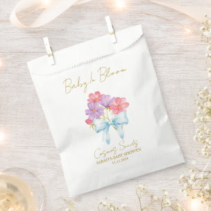 Ribbon Cosmos Seeds Baby Shower Favor Bag