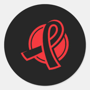 Ribbon Cure- Sickle Cell Anaemia Awareness Support Classic Round Sticker