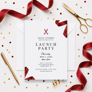 Ribbon Cutting Business Launch Party Invitation