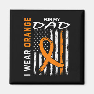 Ribbon Dad Leukaemia Awareness American Flag Graph Magnet