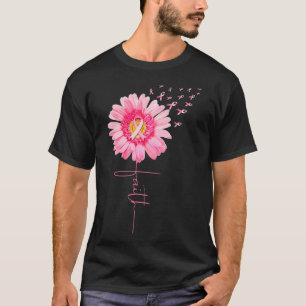 Ribbon Daisy Faith - Breast Cancer Awareness Month T-Shirt