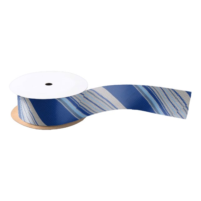 Ribbon - Diagonal Stripes in Crochet Satin Ribbon (Spool)