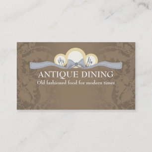 Ribbon dinner plates chef catering business cards
