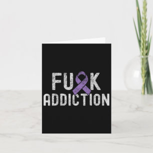Ribbon Fck Addiction Overdose Awareness 1 Card