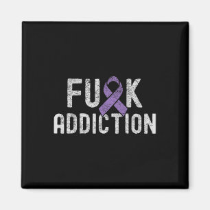 Ribbon Fck Addiction Overdose Awareness 1  Magnet