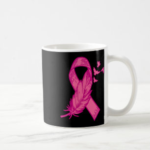 Ribbon Feather Bird Cute Breast Cancer Awareness G Coffee Mug